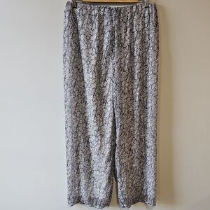 Lili Sidonio Medium Black and White Zebra Print Pants